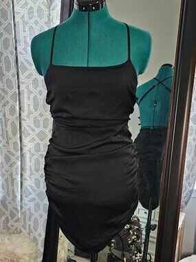 Wild Fable Black Ruched Bodycon Mini Dress – Size XS – NWOT